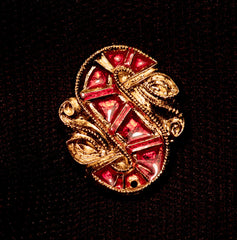 Saxon pendant with red enamel - S-32