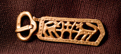 Mongol Buckle with wolf - W-82