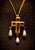Cross Pendant with enamel and faux pearls - W-41