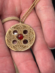 Round Cross with Stone - C-7