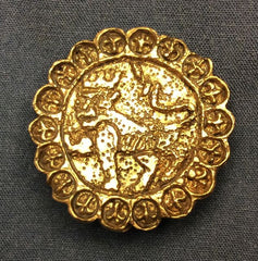Later Medieval belt mount with lion - G49