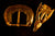 Bronze Saxon Stag Belt Set W01B57 Reverse with Split Rivets