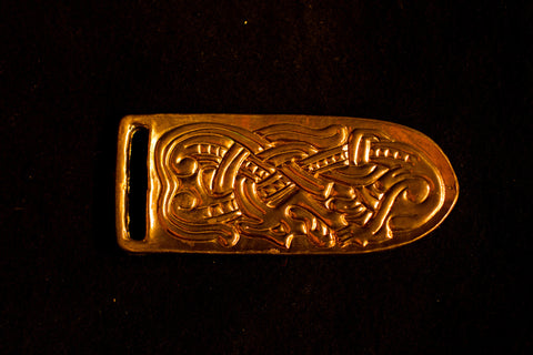 Viking Dragon Head Belt Tip, 3.5" - B19