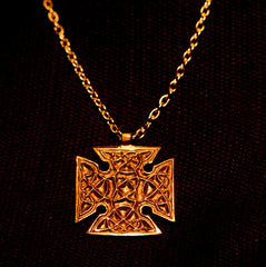 Square celtic cross, double sided - C-04