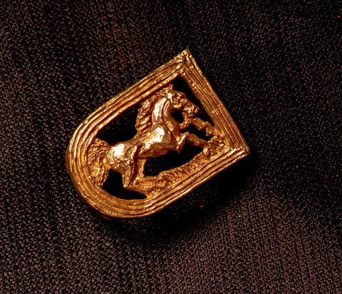 Norman belt tip with a horse - Y-66